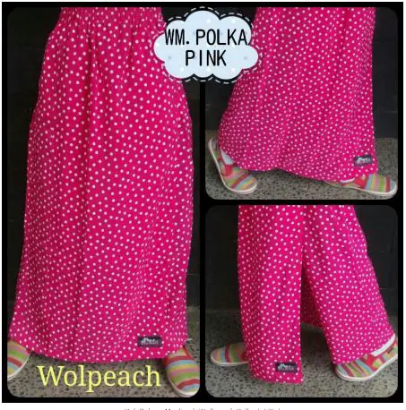 rok celana 2 in 1 pink rok sekaligus celana
