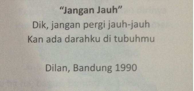 novel dilan jangan jauh ya