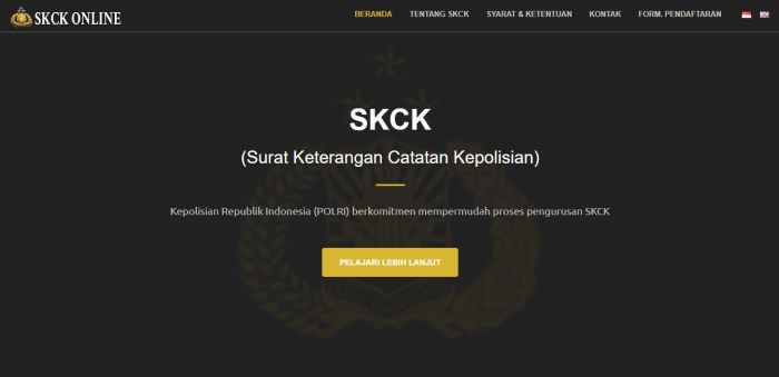 Tutorial pembuatan skck Online