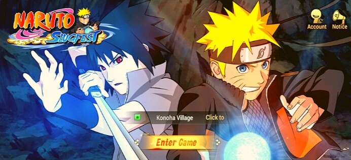 game online android Naruto Slugfest