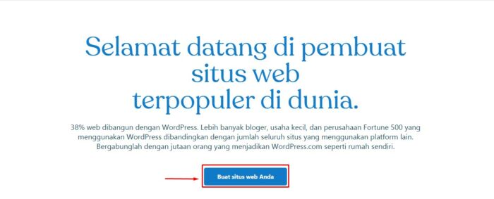 buat wordpress