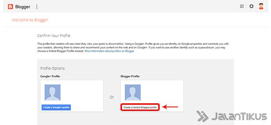 cara membuat blog profile