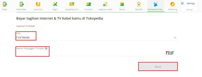 tokopedia bayar tagihan