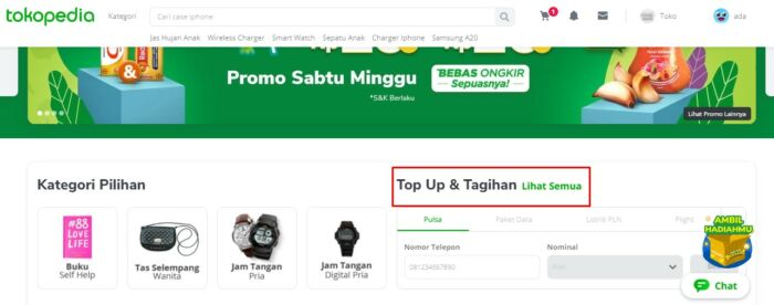 tokopedia top up